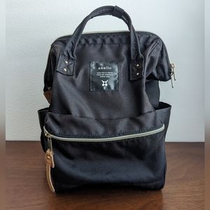 anello AT-B0197B black small backpack side pockets Japan